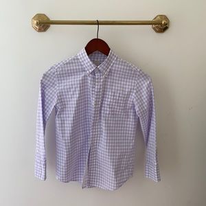 Boys JCrew dress shirt. Purple check. Size 8.